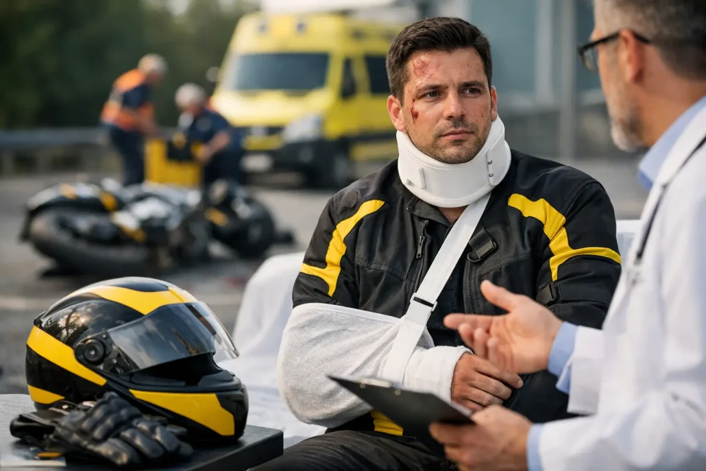 8 direitos do motoboy acidentado após acidente